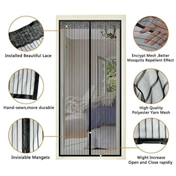 Magnetic Mesh Door Screen