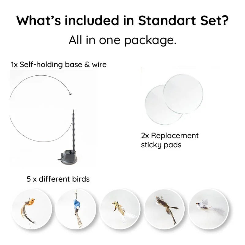 Bird Simulation Interactive Cat Toy Set