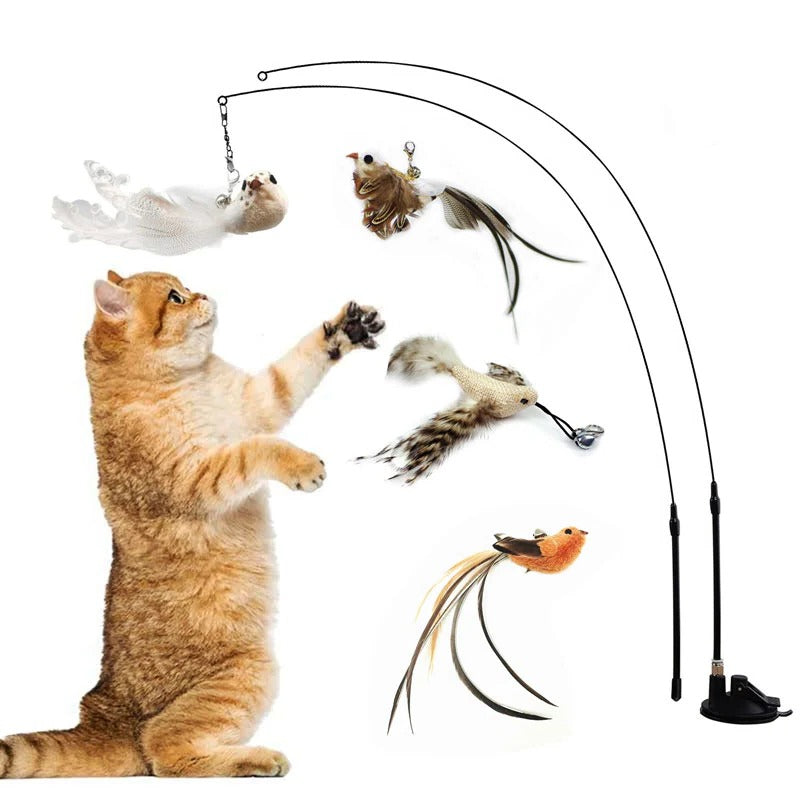 Bird Simulation Interactive Cat Toy Set