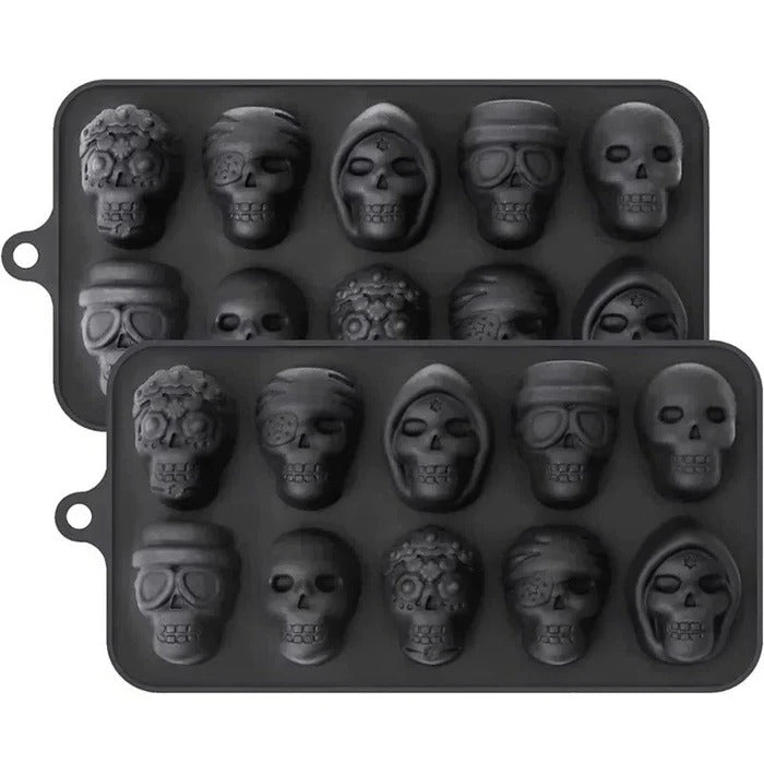 Skull-Shaped Silicone Ice Cube Tray