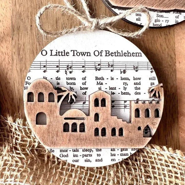 Nativity Music Sheet Ornament Collection