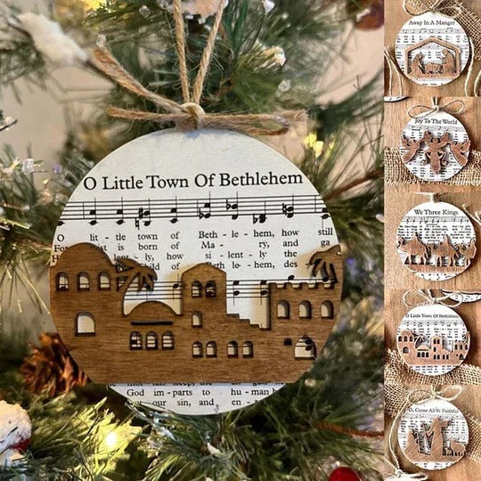 Nativity Music Sheet Ornament Collection