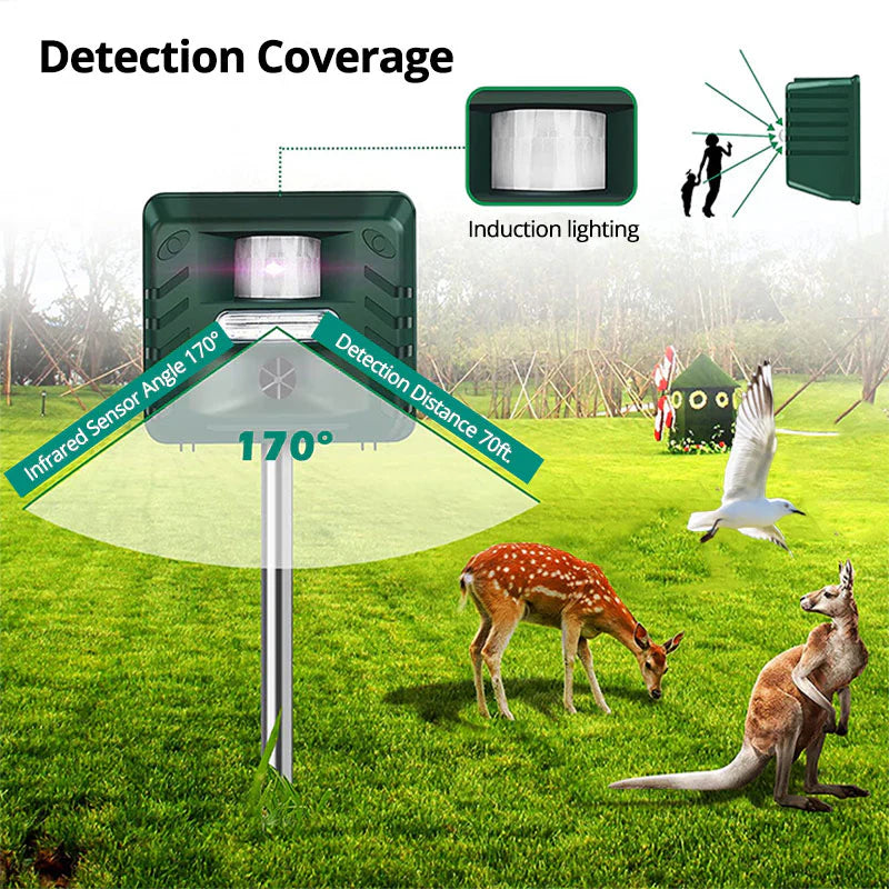 Solar Ultrasonic Woodpecker Repeller