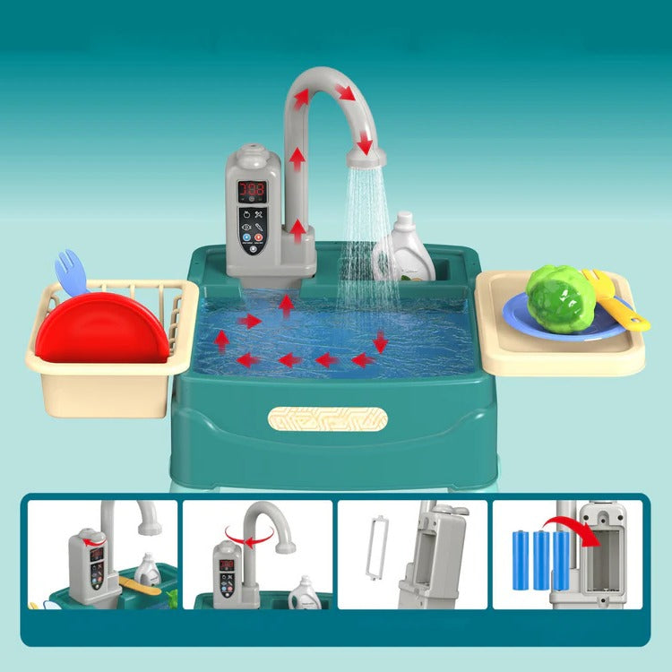 Kids Play Kitchen with Water Feature