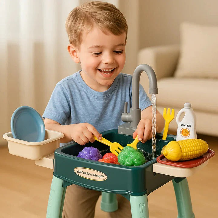 Kids Play Kitchen with Water Feature