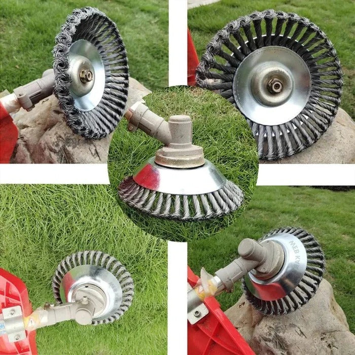 Heavy-Duty Wire Weeding Wheel Brush