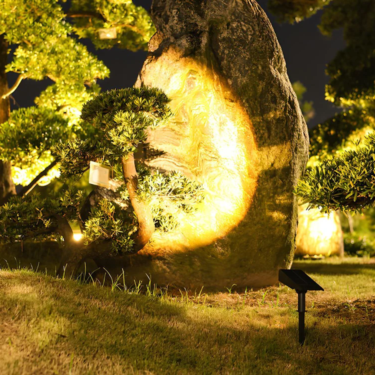Solar LED Multi-Zoom Spotlight, RGB Waterproof
