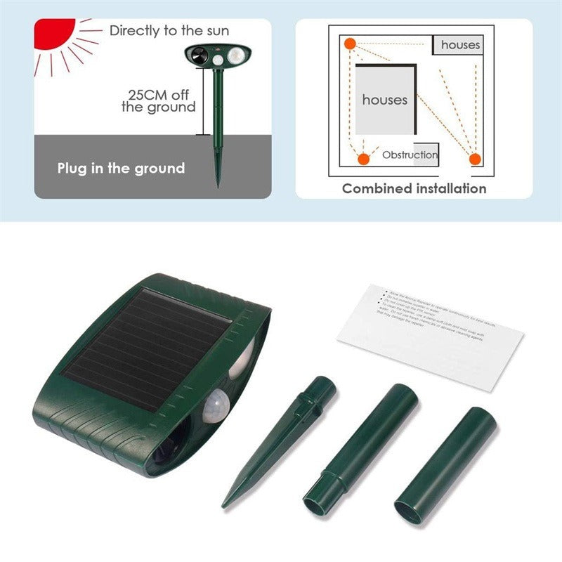 Solar Ultrasonic Animal Repellent