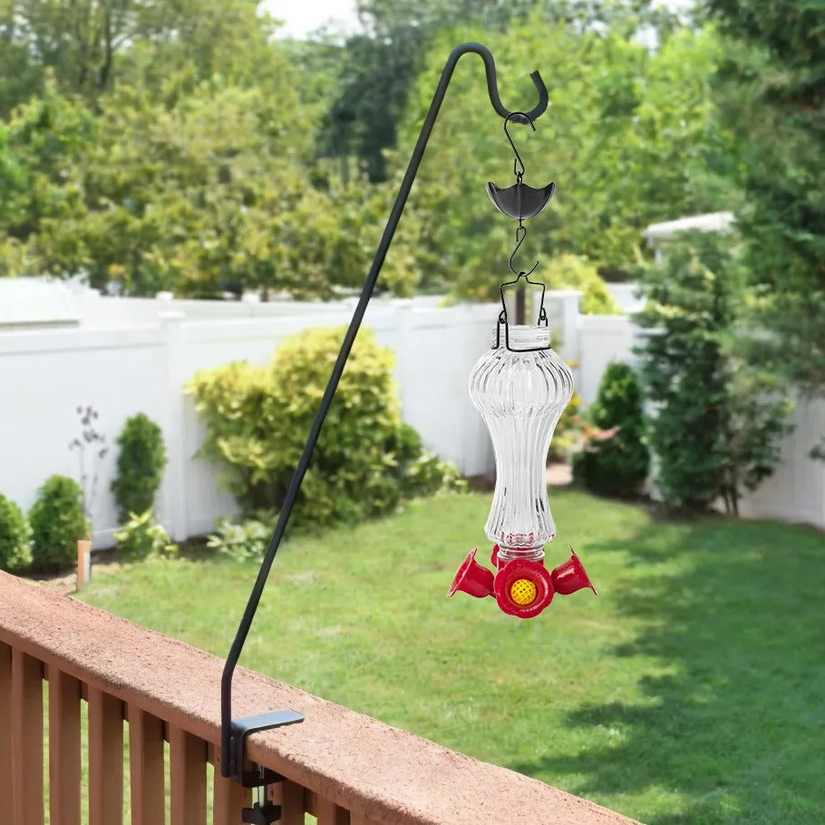 Glass Hummingbird Feeder with Ant Moat