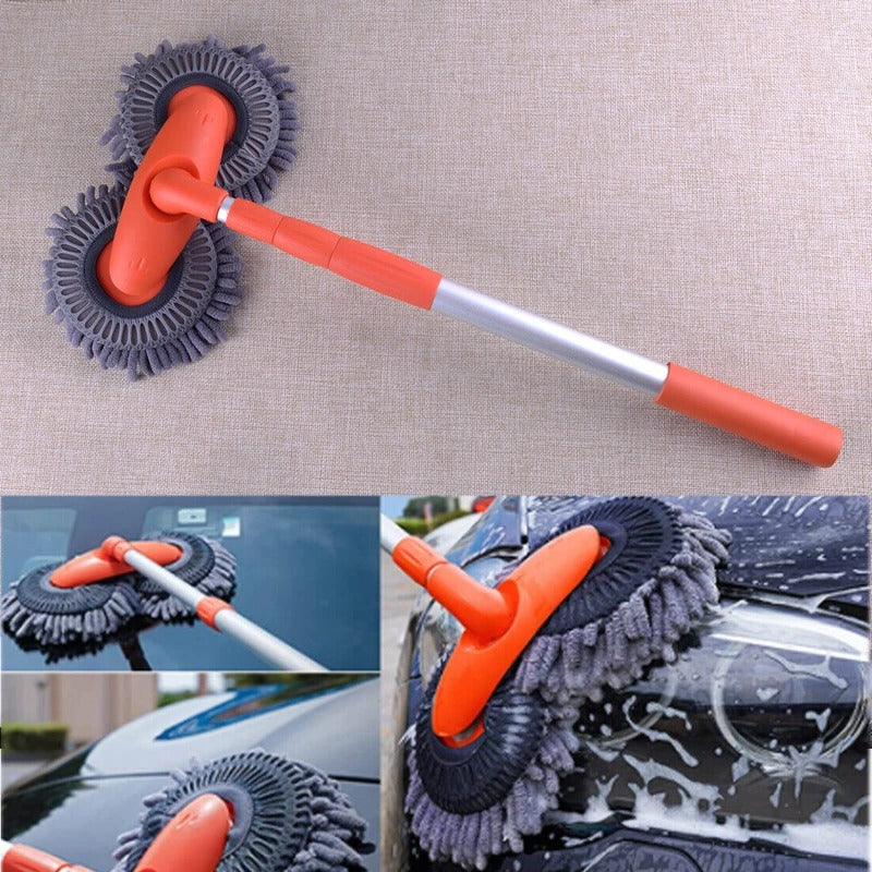 Rotating Car Wash Brush with Long Handle