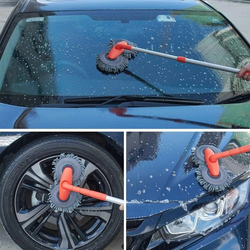 Rotating Car Wash Brush with Long Handle