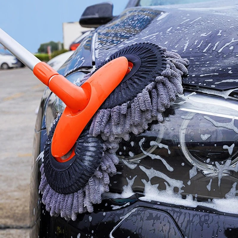 Rotating Car Wash Brush with Long Handle