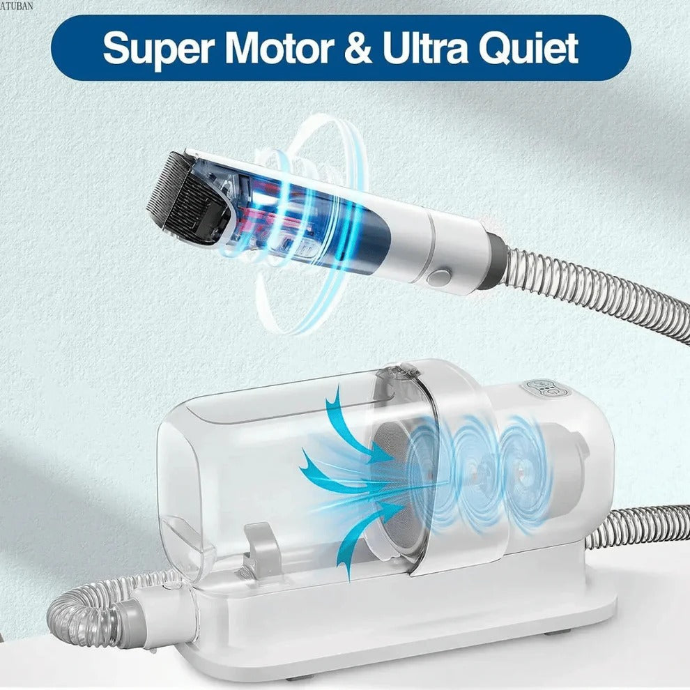 Low-Noise Dog Grooming Vacuum & Clipper Kit