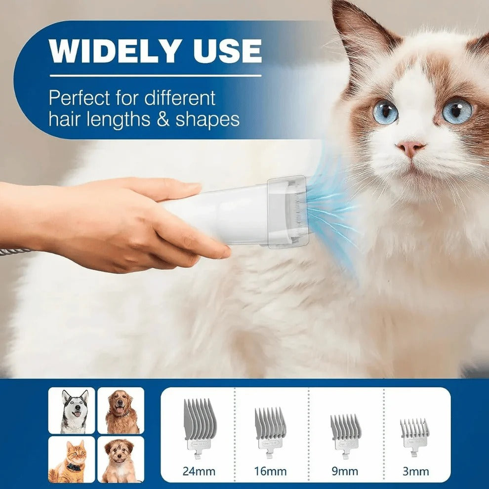 Low-Noise Dog Grooming Vacuum & Clipper Kit