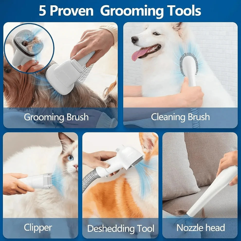 Low-Noise Dog Grooming Vacuum & Clipper Kit