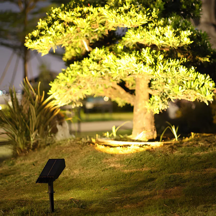 Solar LED Multi-Zoom Spotlight, RGB Waterproof