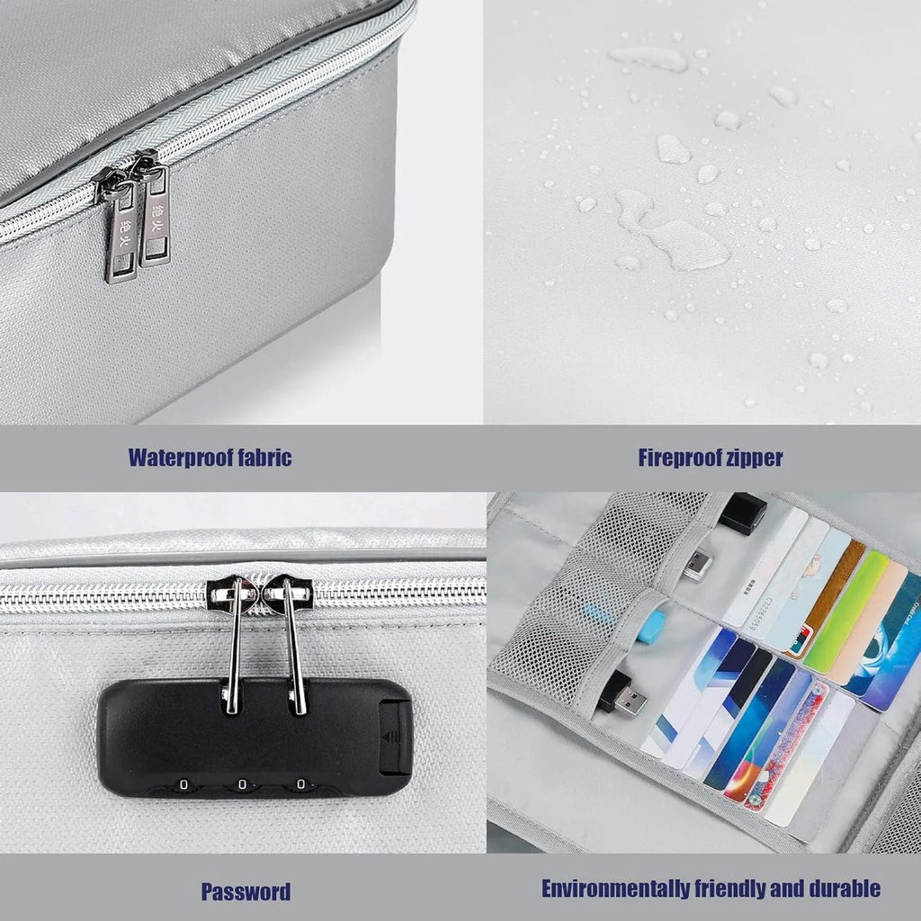 Document Organizer - Multi-Layer Safety Bag with Zipper for