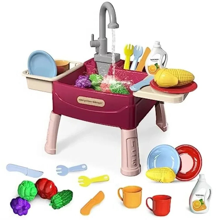 Kids Play Kitchen with Water Feature