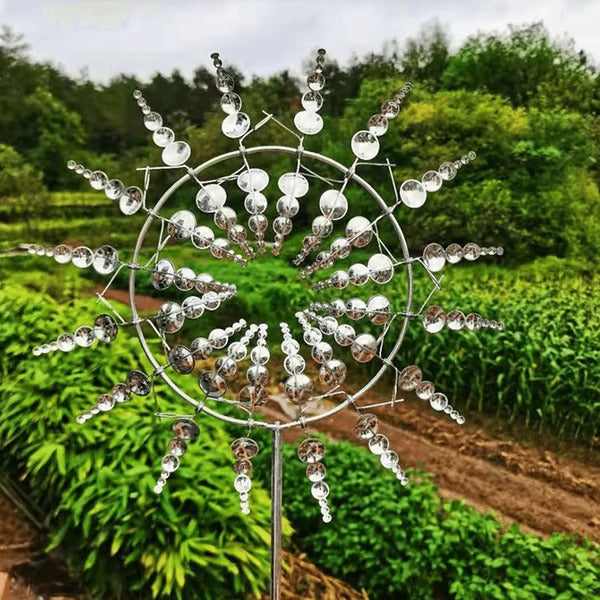 Metal Garden Windmill Dual Motion Spinner