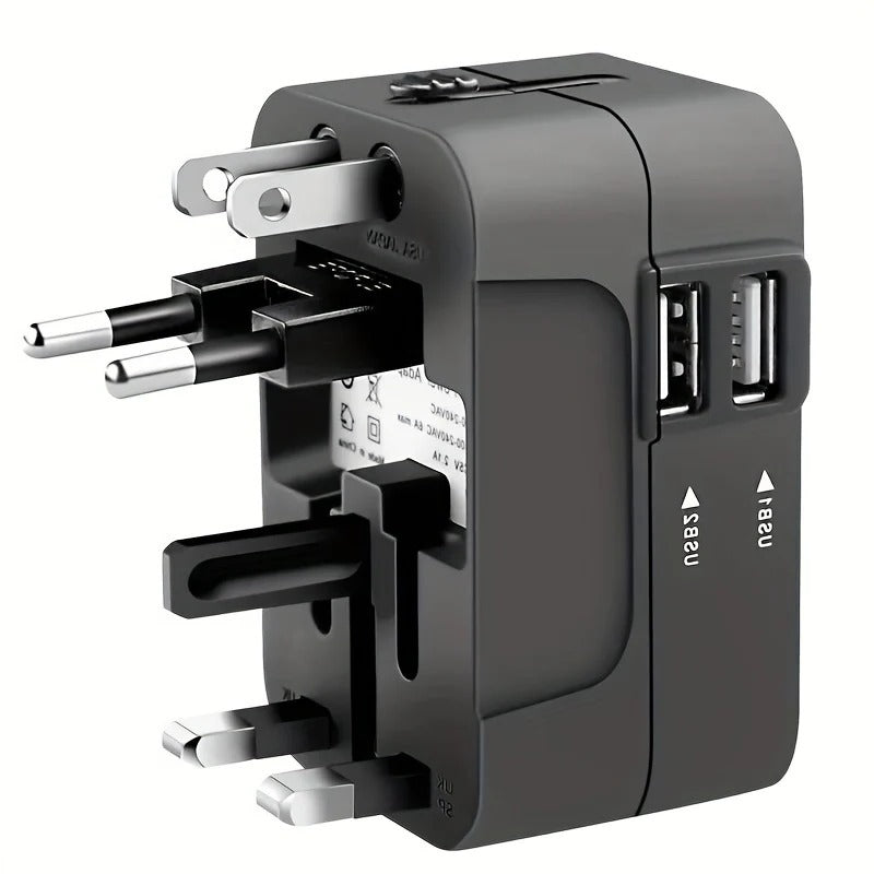 Worldwide Travel Adapter with Dual USB