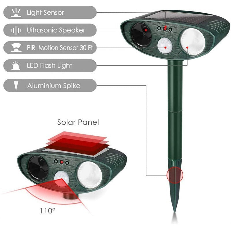 Solar Ultrasonic Animal Repellent