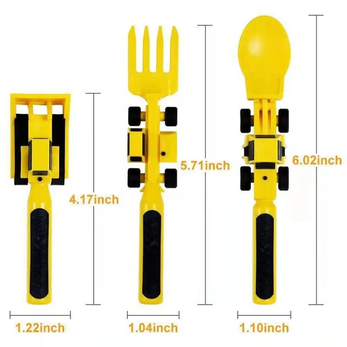 Kids Construction Utensil Combo Set
