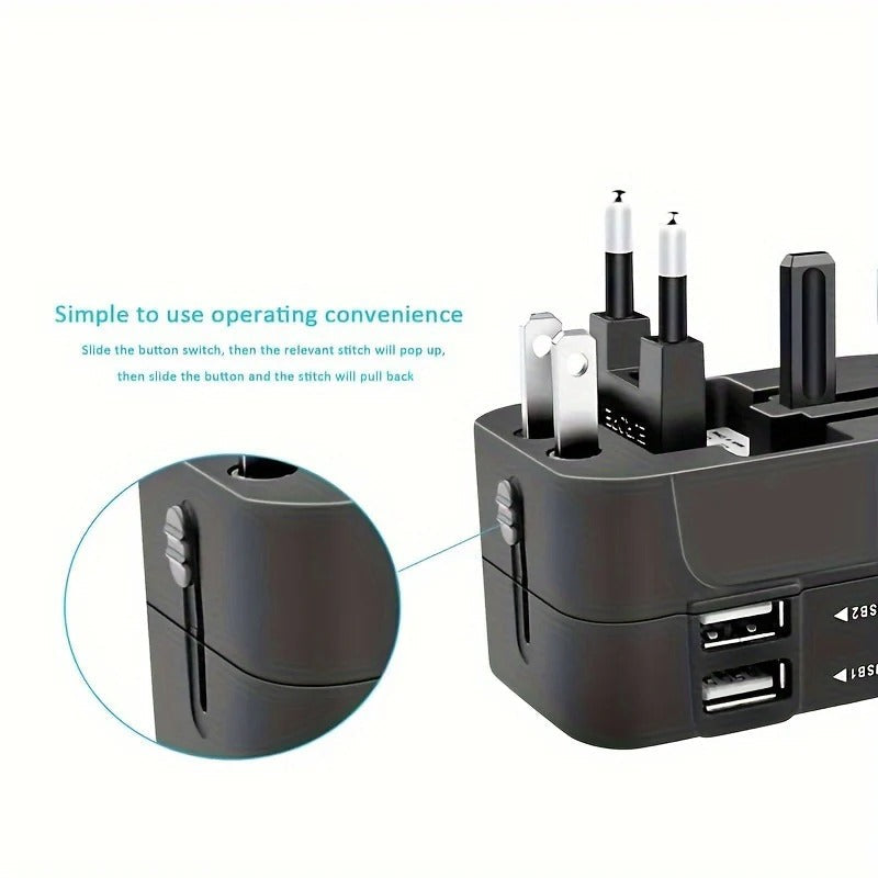 Worldwide Travel Adapter with Dual USB
