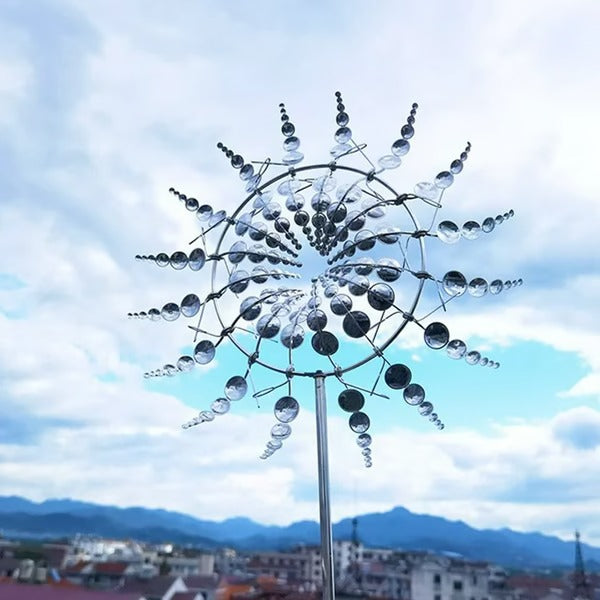 Metal Garden Windmill Dual Motion Spinner
