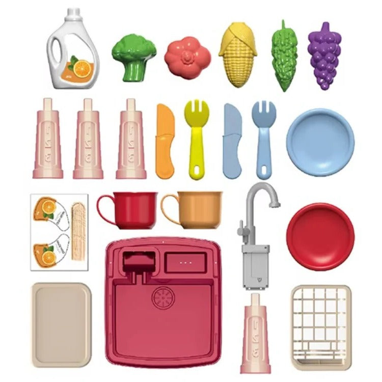 Kids Play Kitchen with Water Feature