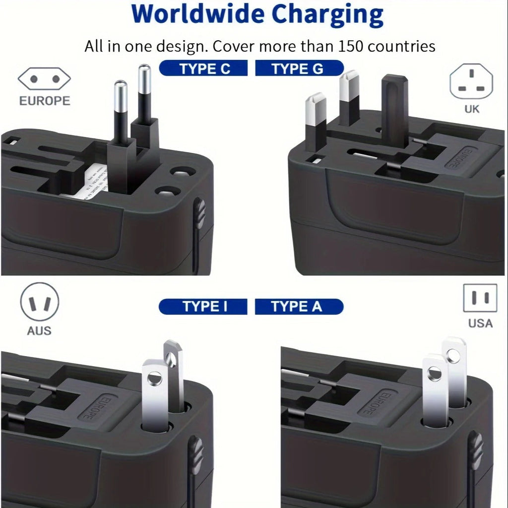 Worldwide Travel Adapter with Dual USB