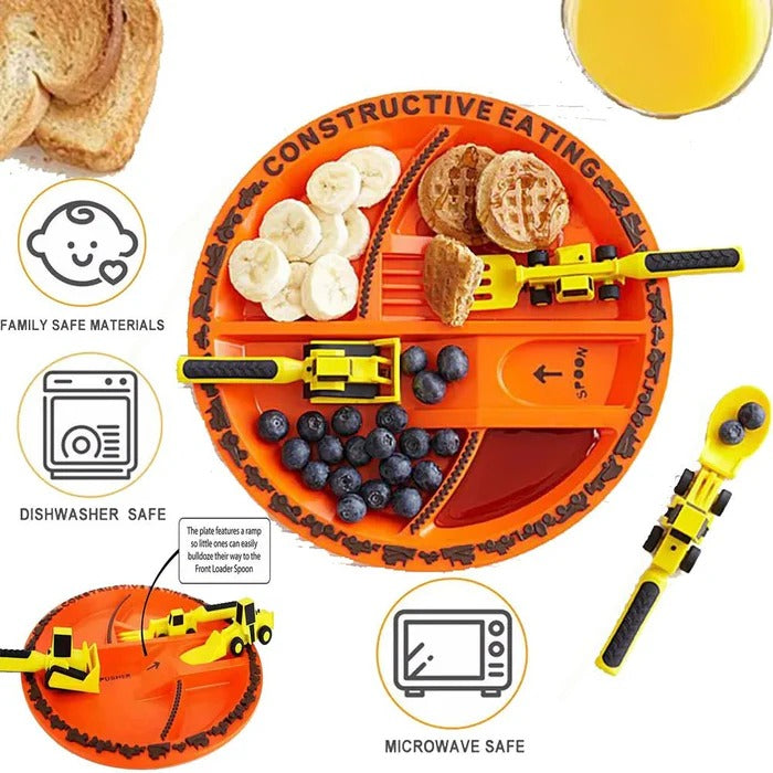 Kids Construction Utensil Combo Set