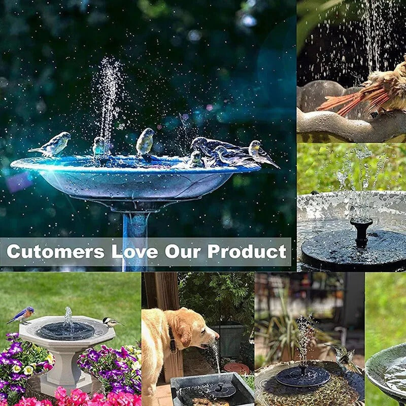 Solar Fountain Pump with 60 LED Lights