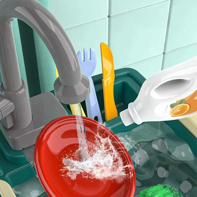 Kids Play Kitchen with Water Feature