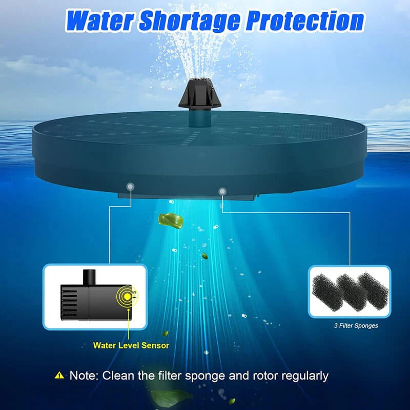 Solar Fountain Pump with 60 LED Lights