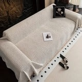 Stretch Herringbone Striped Couch Cover