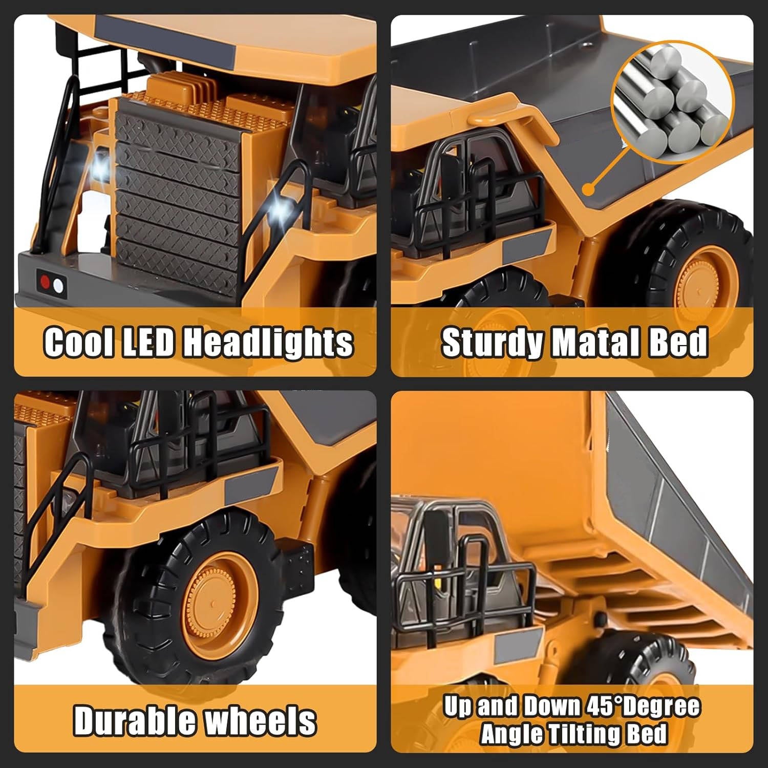 4WD RC Excavator, Bulldozer & Dump Truck