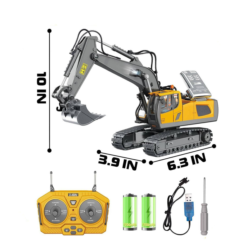 4WD RC Excavator, Bulldozer & Dump Truck