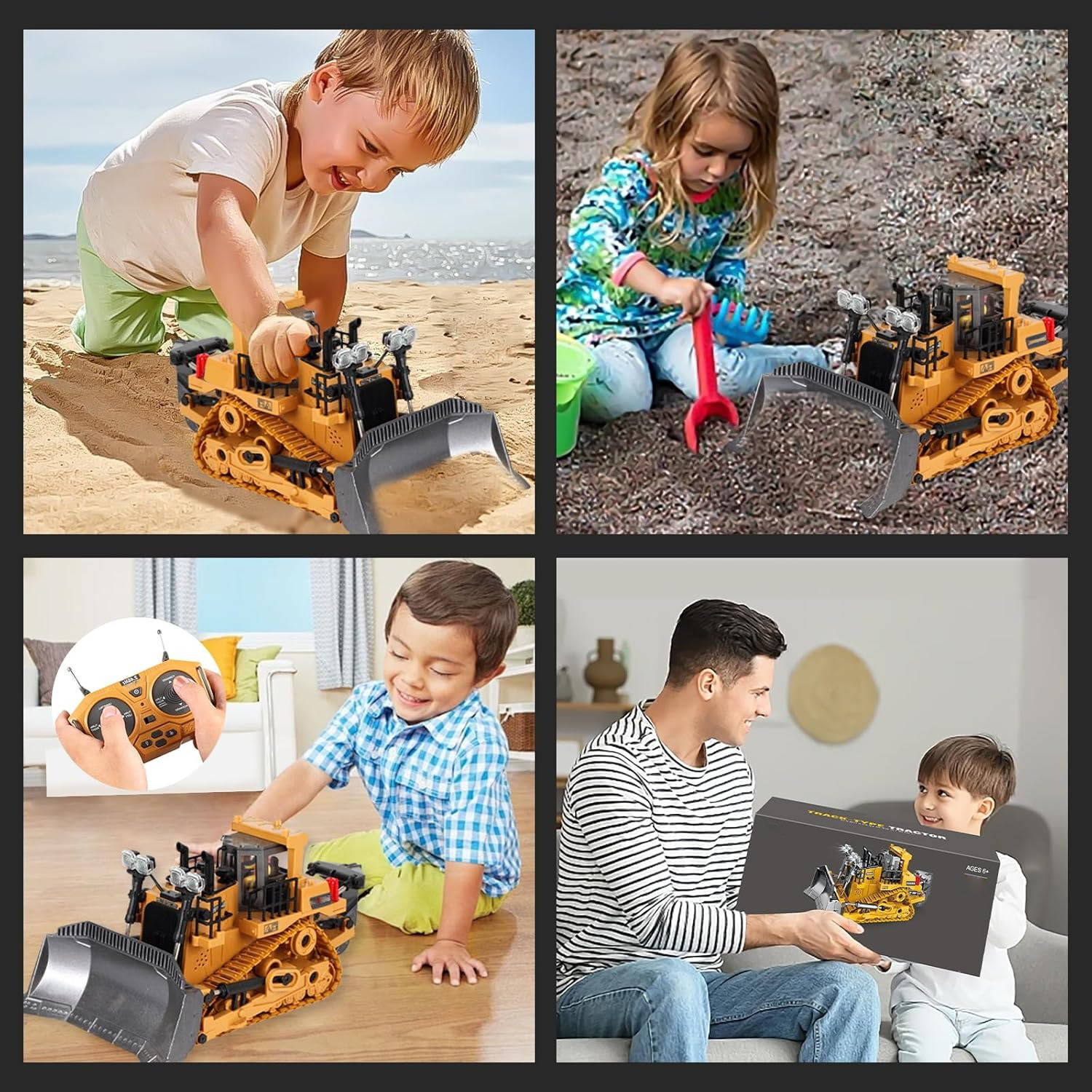 4WD RC Excavator, Bulldozer & Dump Truck