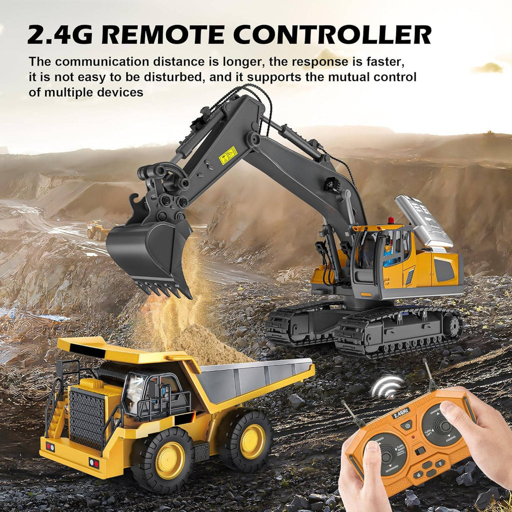 4WD RC Excavator, Bulldozer & Dump Truck