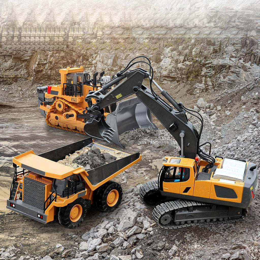 4WD RC Excavator, Bulldozer & Dump Truck