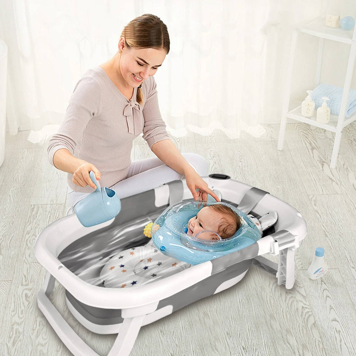 Foldable Newborn Baby Bathing Tub