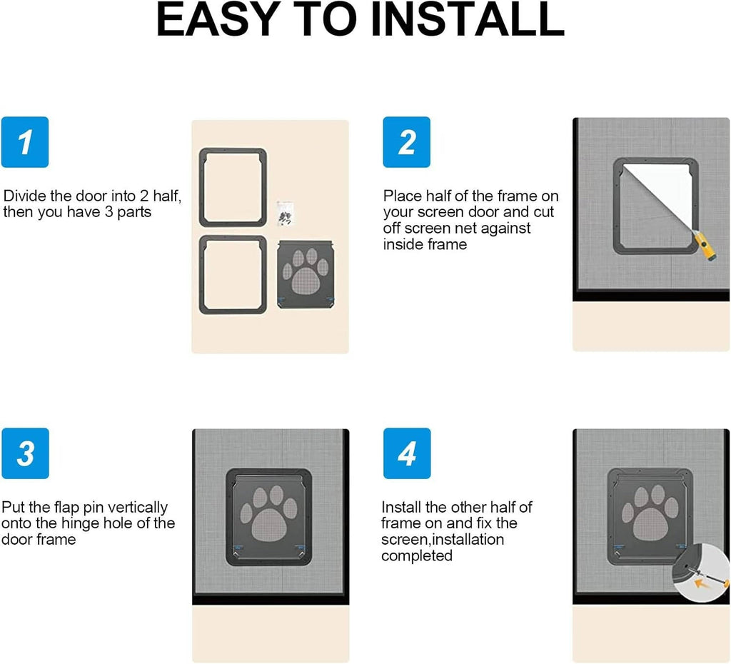 Pet Screen Door for Dogs & Cats