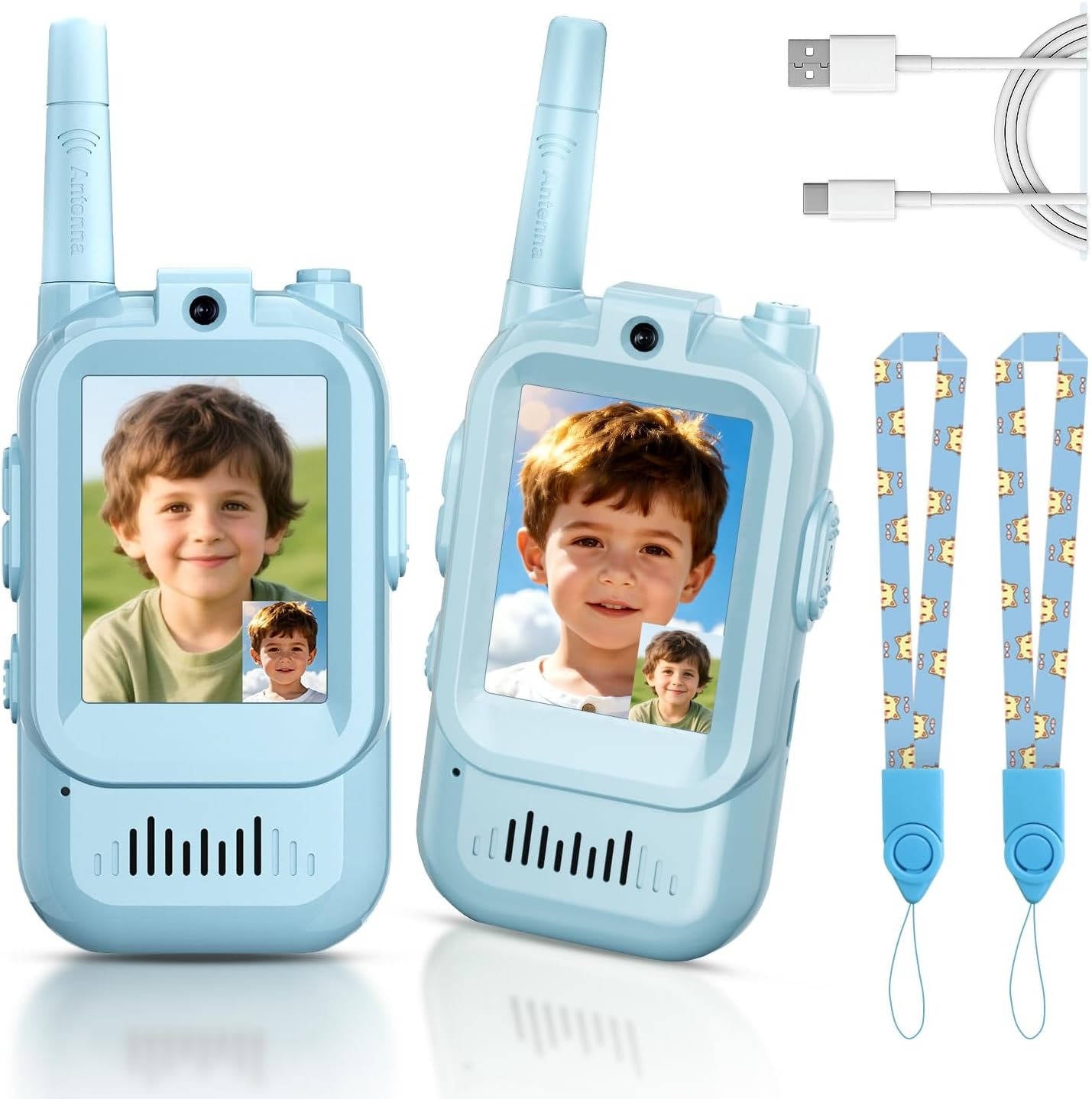 Kids Walkie Talkies 2-Pack, Voice & Chat