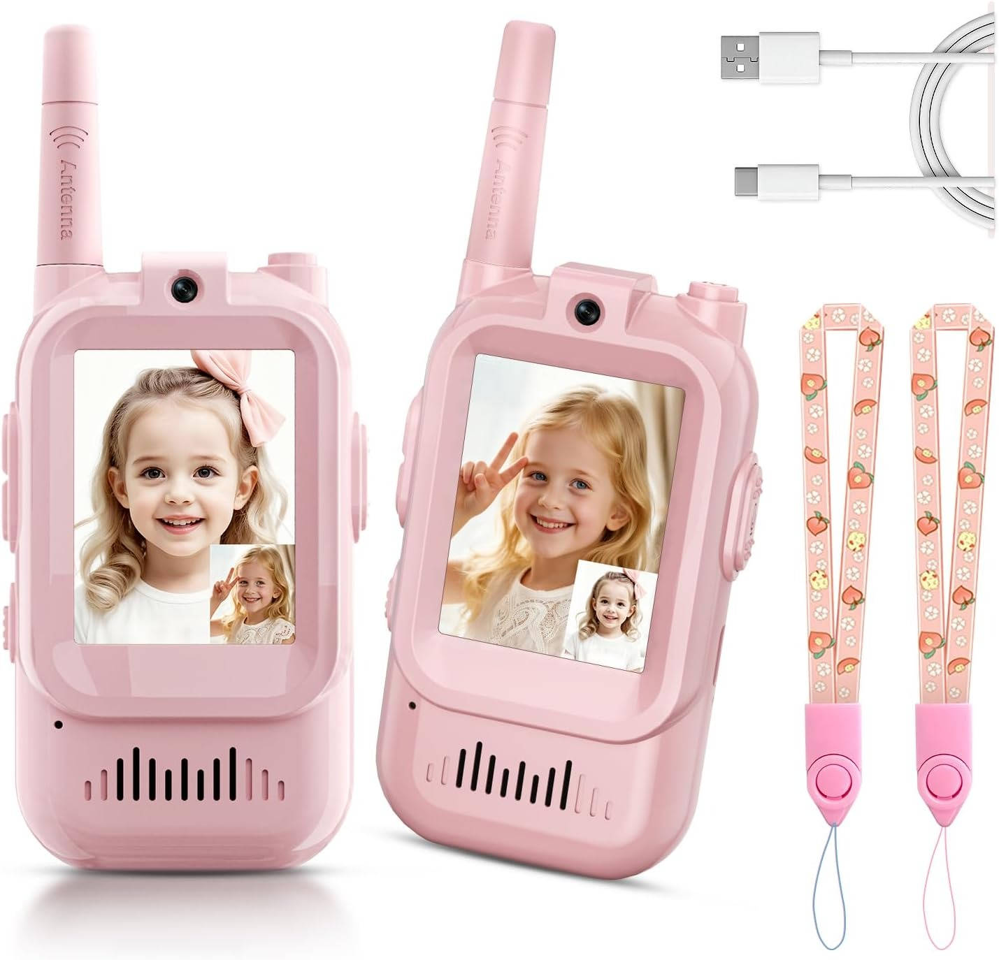 Kids Walkie Talkies 2-Pack, Voice & Chat