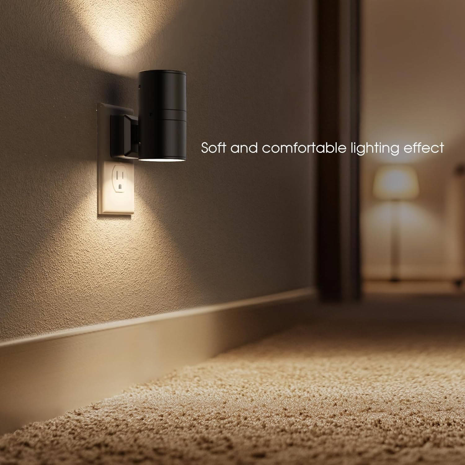 Wall Outlet with Built-In Night Lights