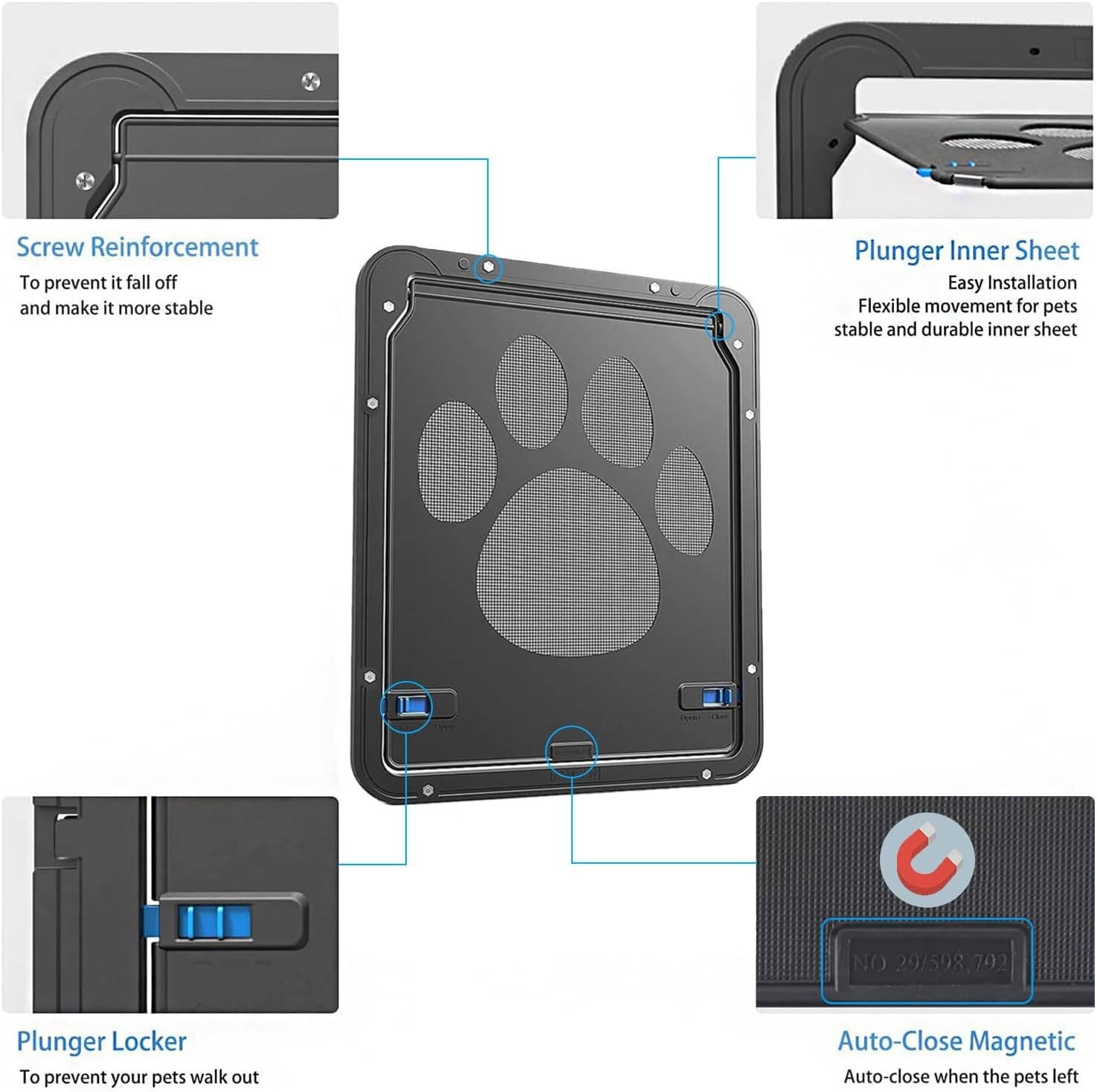 Pet Screen Door for Dogs & Cats
