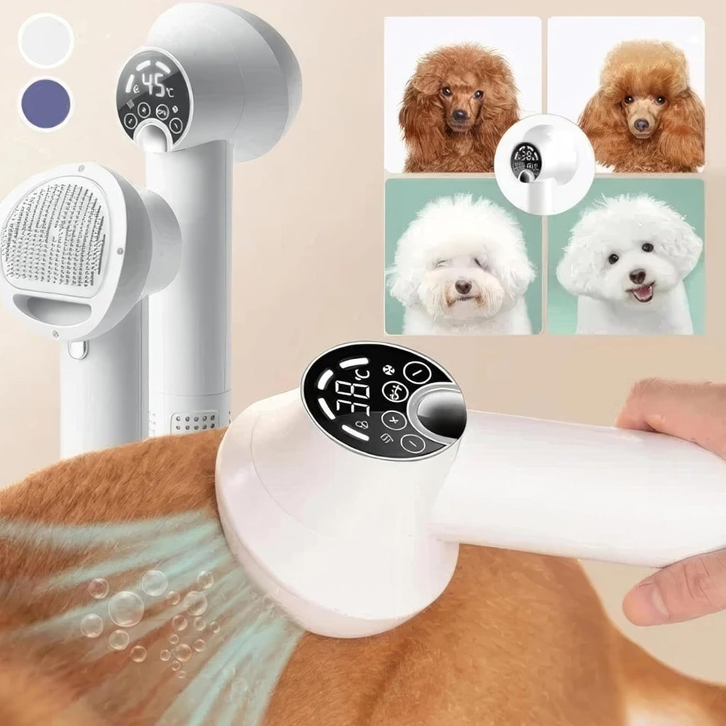 Quiet Pet Hair Dryer with Comb