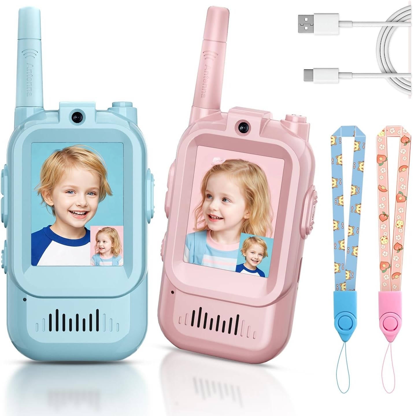 Kids Walkie Talkies 2-Pack, Voice & Chat
