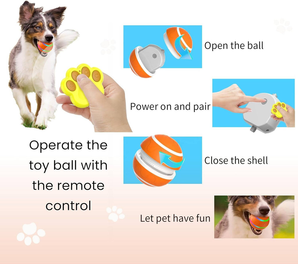 Interactive Remote Control Dog Ball Toy