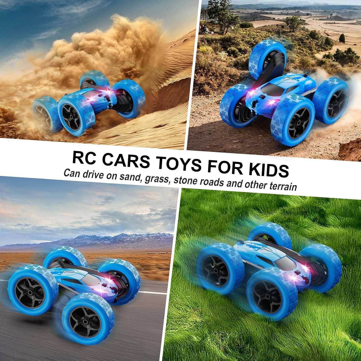 RC Stunt Car with LED Lights & 360 Flips